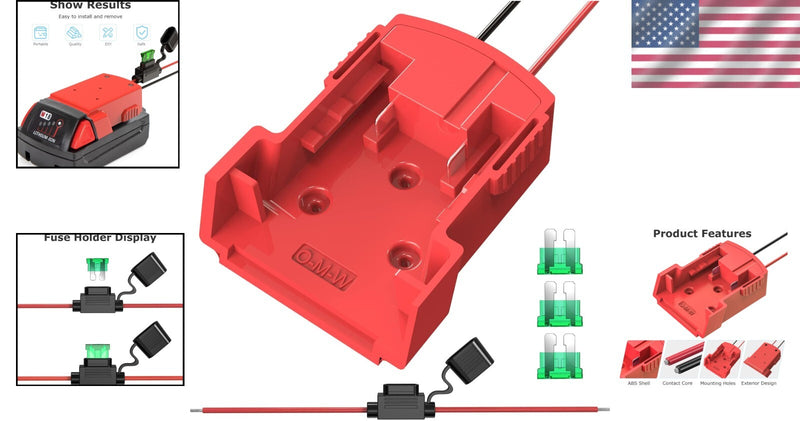18V M18 Battery Adapter with 30 Amp Fuses for Power Wheels and DIY Projects Magic Cars 1