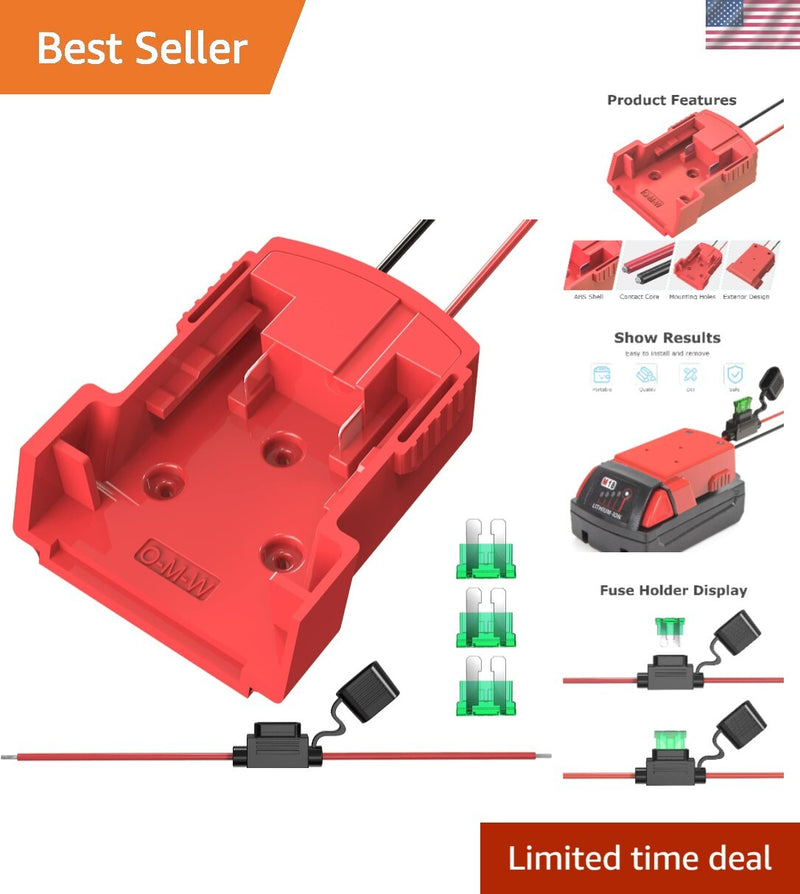 18V M18 Battery Adapter with 30 Amp Fuses for Power Wheels and DIY Projects Magic Cars Variant 0