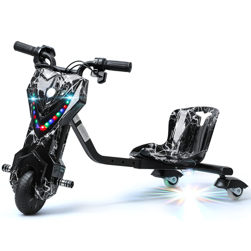 Mini Drift Trike with Lights, Large Wheels, and Adjustable Seat Magic Cars 2
