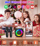 Compact Karaoke System, Bluetooth Speaker with Dual Wireless Microphones, Black Magic Cars 1