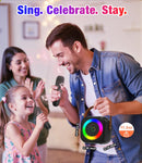 Compact Karaoke System, Bluetooth Speaker with Dual Wireless Microphones, Black Magic Cars 3