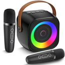 Compact Karaoke System, Bluetooth Speaker with Dual Wireless Microphones, Black Magic Cars Variant 0