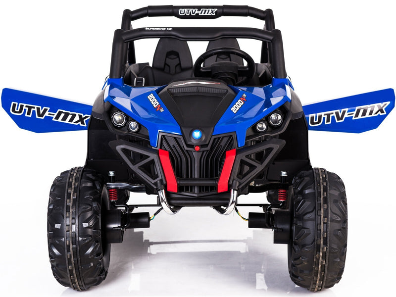 12V Blue 4x4 Electric Two-Seater UTV Ride-On Toy with 2.4GHz Remote Control for Toddlers Magic Cars 5