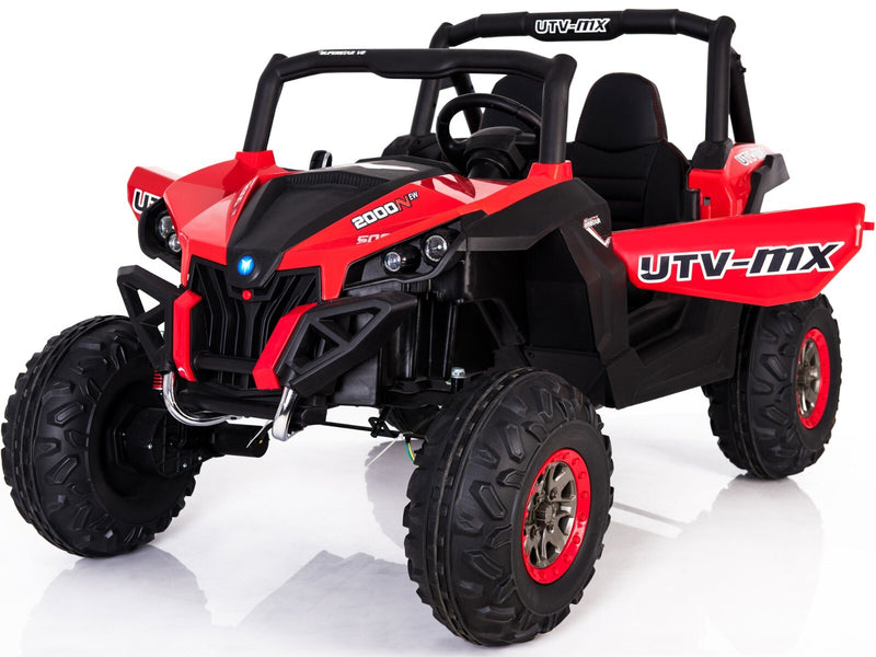 12V Red Two-Seater Electric 4x4 UTV Ride-On with 2.4GHz Remote Control for Toddlers Magic Cars 0