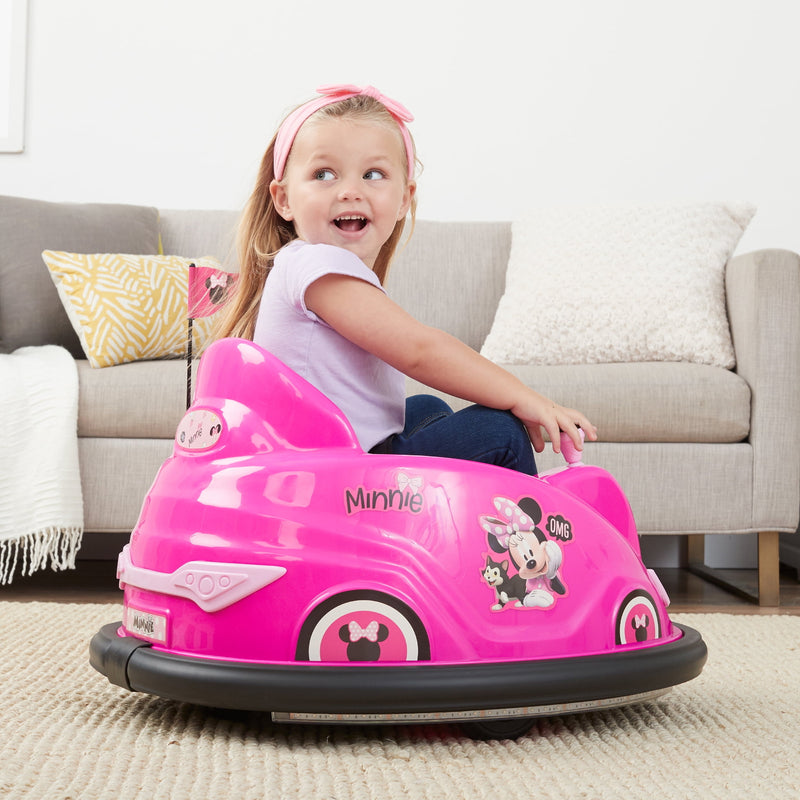 6V Minnie Bumper Car Ride-On Toy for Kids, 1 Count Magic Cars 6