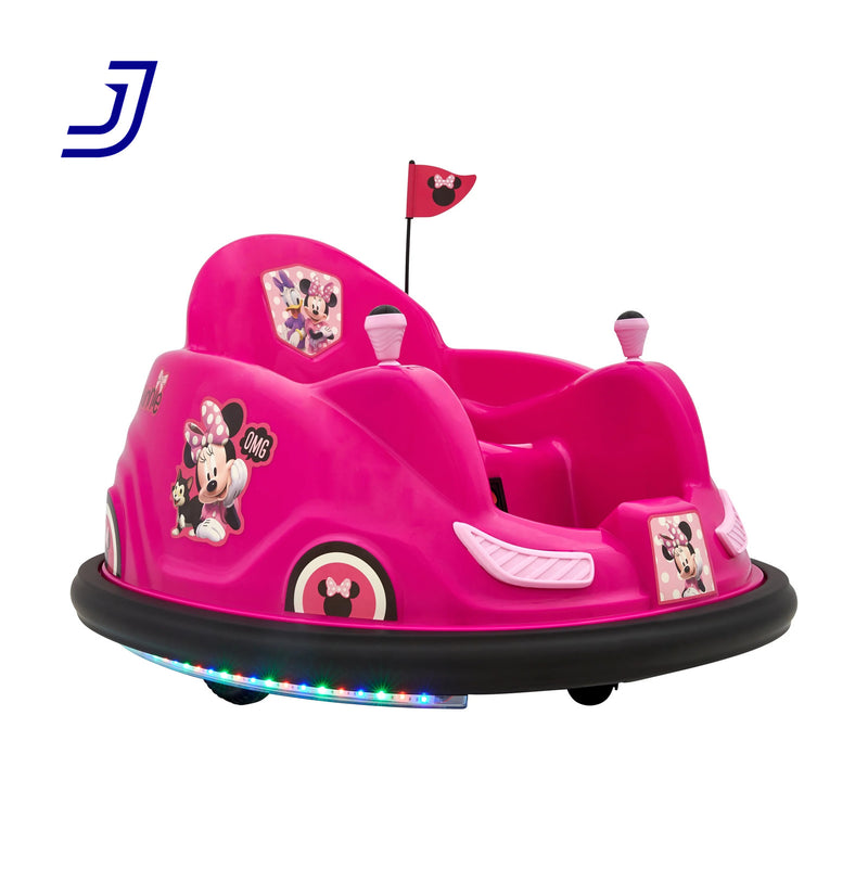 6V Electric Minnie Bumper Car Ride-On Toy for Kids up to 66 lbs Magic Cars 8