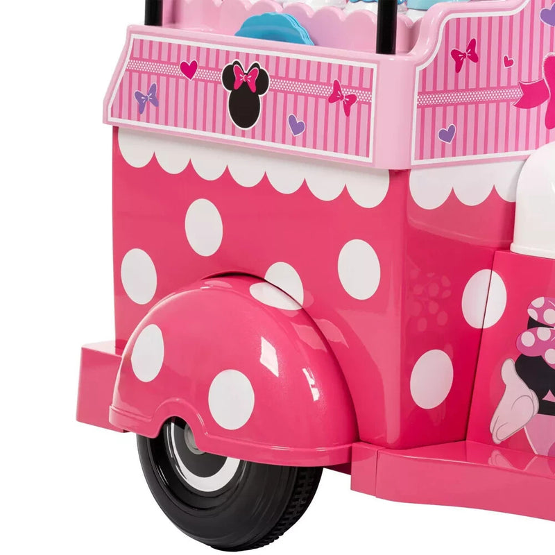 6V Battery-Powered Pink Bakery Cart with Baking Set for Ages 3-7 Magic Cars 6