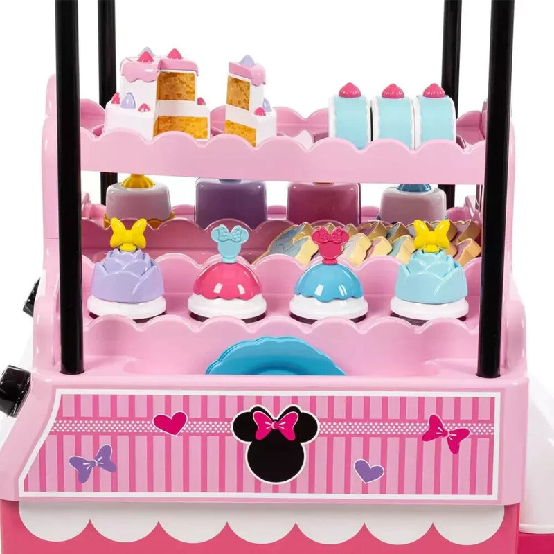 6V Battery-Powered Pink Bakery Cart with Baking Set for Ages 3-7 Magic Cars 3