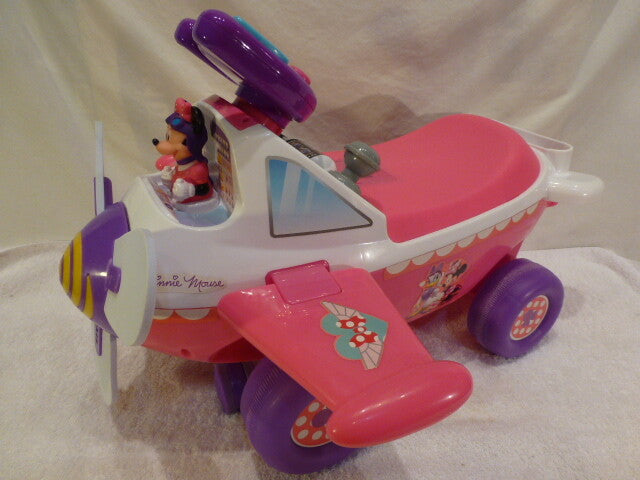 Toddler Ride-On Airplane Toy with Lights and Sounds Featuring Minnie Mouse Magic Cars 0