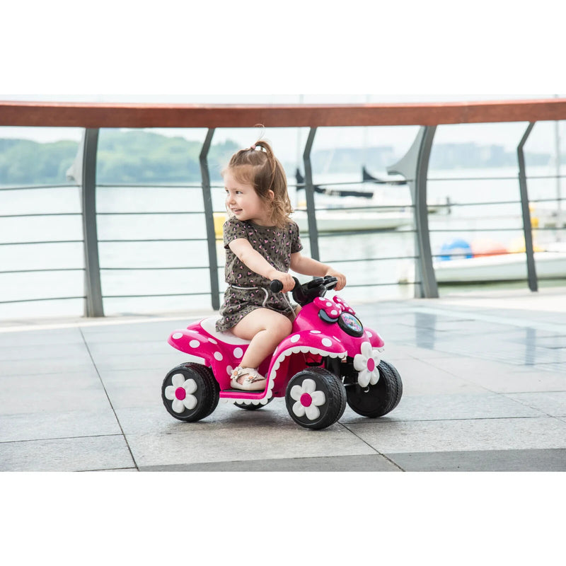 Battery-Powered 6V Electric Pink Quad for Toddlers 18-30 Months Magic Cars 6