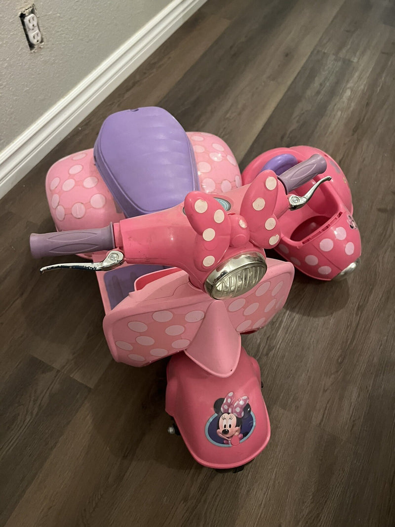Battery-Powered Pink Minnie Mouse Electric Scooter with Side Car for Toddlers 18-30 Months Magic Cars 5