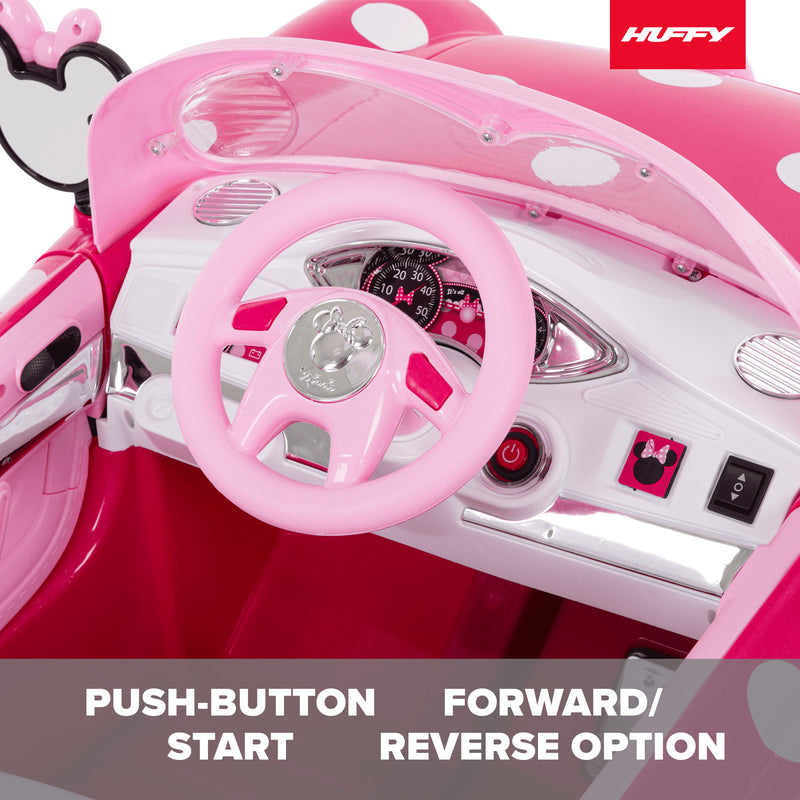 Battery-Powered 6V Pink Ride-On Car for Kids Ages 3 and Up with Adorable Character Design Magic Cars 2