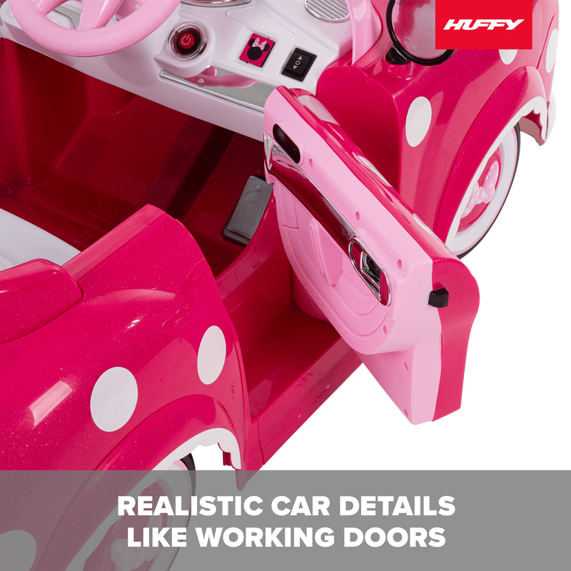Battery-Powered 6V Pink Ride-On Car for Kids Ages 3 and Up with Adorable Character Design Magic Cars 3
