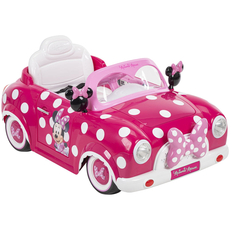 Battery-Powered 6V Pink Ride-On Car for Kids Ages 3 and Up with Adorable Character Design Magic Cars 7