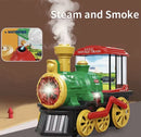 Electric Spray Train Toy with Lights and Smoke, Classic Railway Model Magic Cars 1