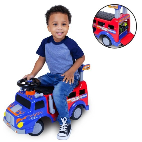 Monster Ride-On Carrier for Kids 1-3 Years, Supports Up to 44 lbs Magic Cars 7