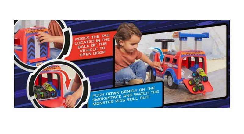 Monster Ride-On Carrier for Kids 1-3 Years, Supports Up to 44 lbs Magic Cars 9