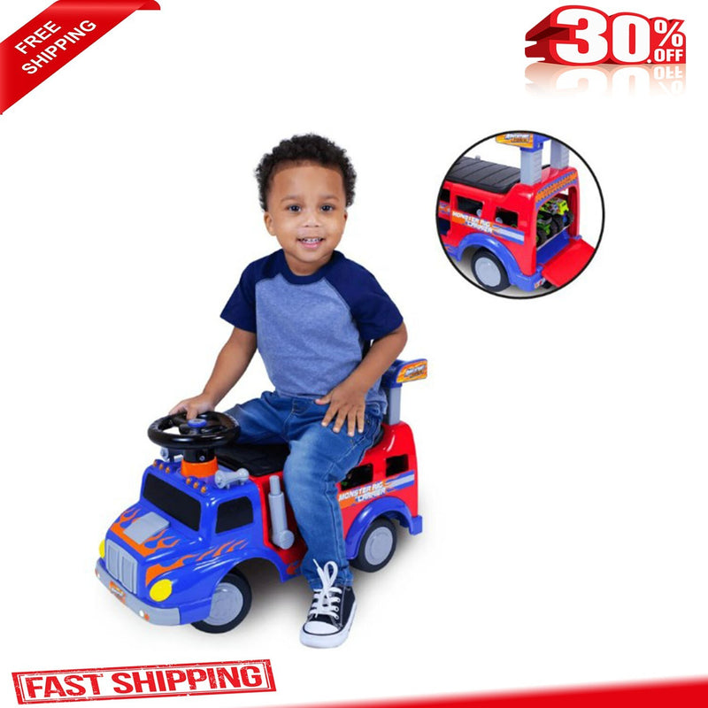 Monster Ride-On Carrier for Kids 1-3 Years, Supports Up to 44 lbs Magic Cars Variant 0