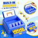 Blue Montessori Letter Matching Game for Children Ages 3-8 with Storage Tray Magic Cars 1