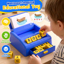Blue Montessori Letter Matching Game for Children Ages 3-8 with Storage Tray Magic Cars 2