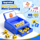 Blue Montessori Letter Matching Game for Children Ages 3-8 with Storage Tray Magic Cars 4
