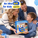 Blue Montessori Letter Matching Game for Children Ages 3-8 with Storage Tray Magic Cars 6