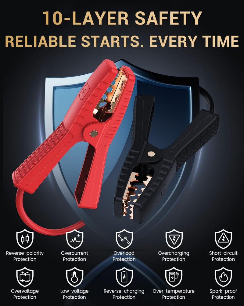 6000A Portable 12V Car Battery Jump Starter Auto Jumper Starter Magic Cars 3
