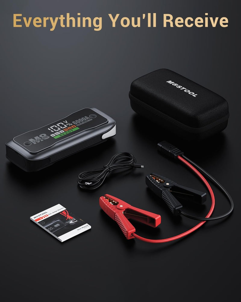 6000A Portable 12V Car Battery Jump Starter Auto Jumper Starter Magic Cars 8