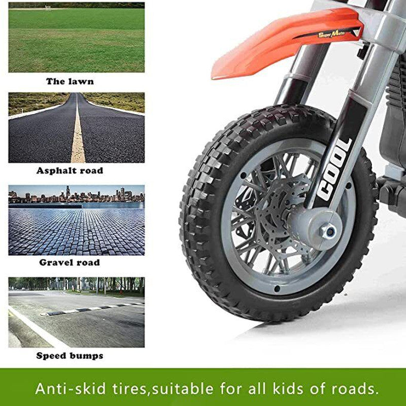 Motocicleta Eléctrica Infantil con Ruedines para Equilibrio y Pista Magic Cars 6