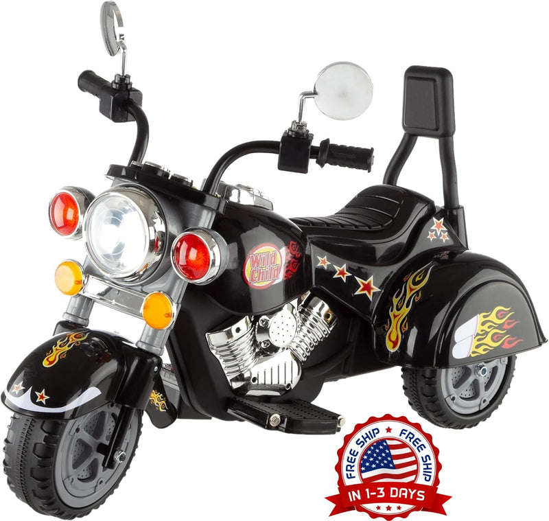 Motocicleta eléctrica infantil 6V con batería, 3 ruedas y faros delanteros Magic Cars 0