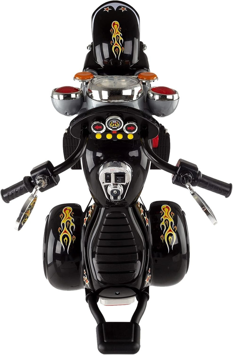 Motocicleta eléctrica infantil 6V con batería, 3 ruedas y faros delanteros Magic Cars 4