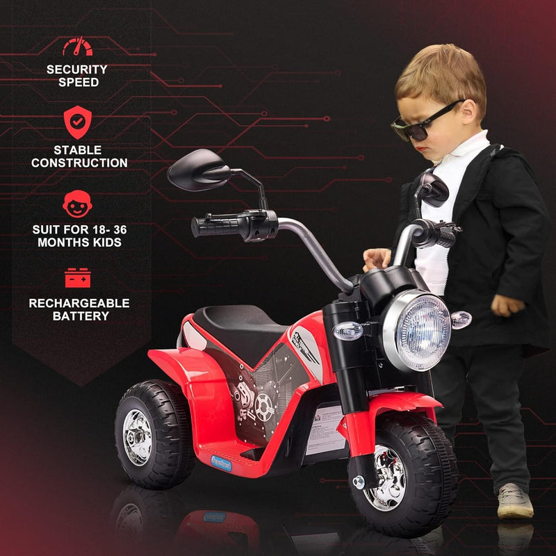 Motocicleta eléctrica para niños con batería 6V, 3 ruedas, música y luces Magic Cars 2