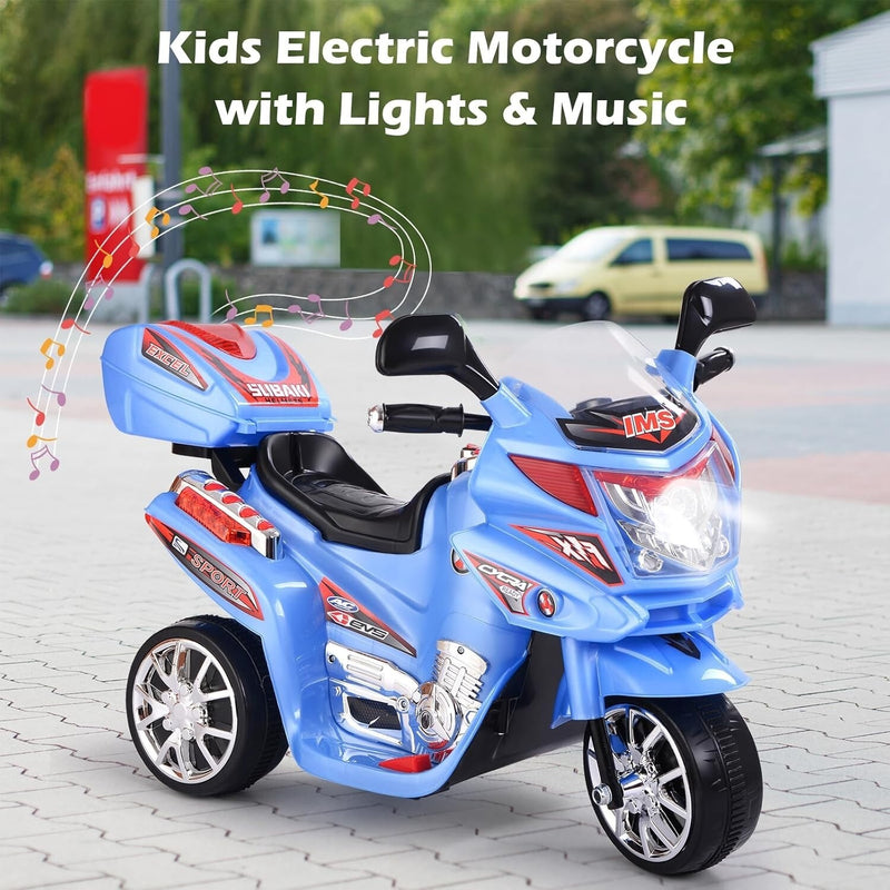 Motocicleta eléctrica de policía 6V para niños de 2 a 3 años con sirena y luces Magic Cars 4