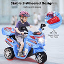 Motocicleta eléctrica 6V para niños de 2 a 3 años con sirena y luces estilo policía Magic Cars 4