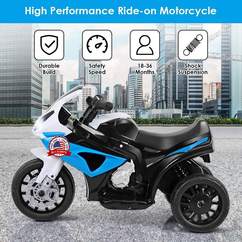 Motocicleta Eléctrica Infantil con Luces y Sonido para Niños de 2 a 3 Años Magic Cars 3