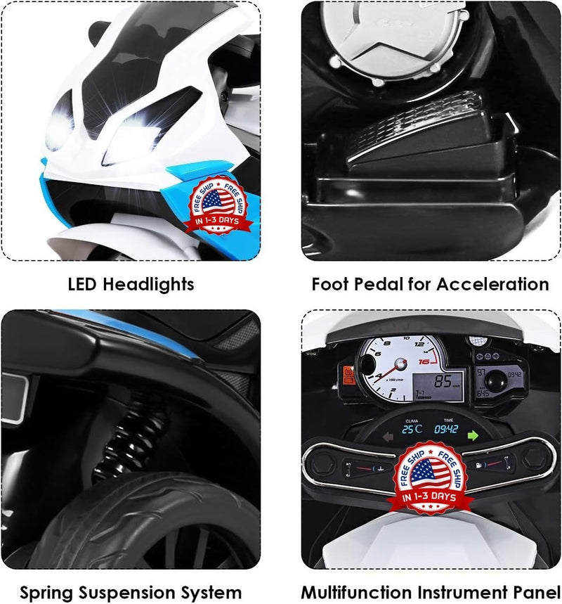 Motocicleta Eléctrica Infantil con Luces y Sonido para Niños de 2 a 3 Años Magic Cars 5