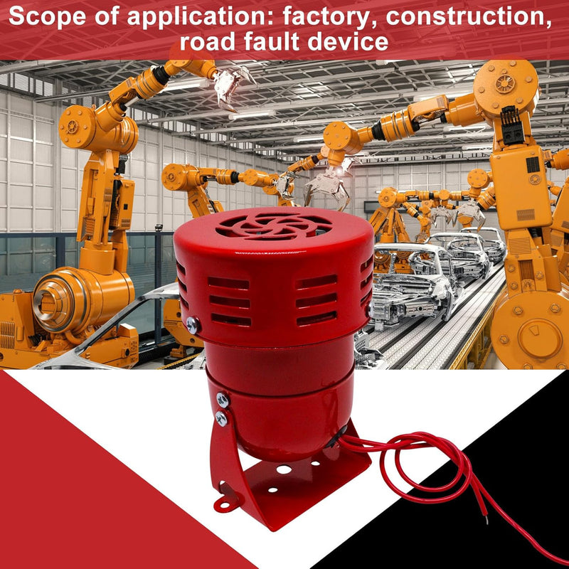 Electric Industrial Motor-Driven Red Alarm Siren 110V AC 114dB 1 Piece Magic Cars 4