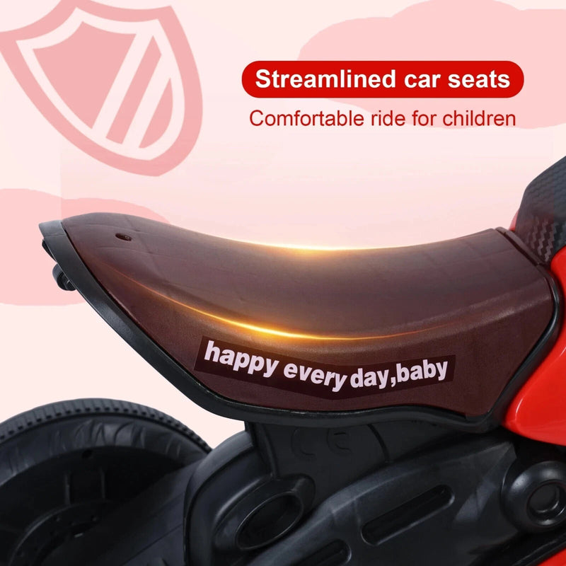 Electric 3-Wheel Battery-Powered Motorbike Tricycle for Kids Ages 1-6 Years Magic Cars 3
