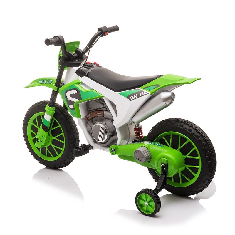 12V Battery-Powered Ride-On Dirt Bike with Training Wheels Magic Cars 4