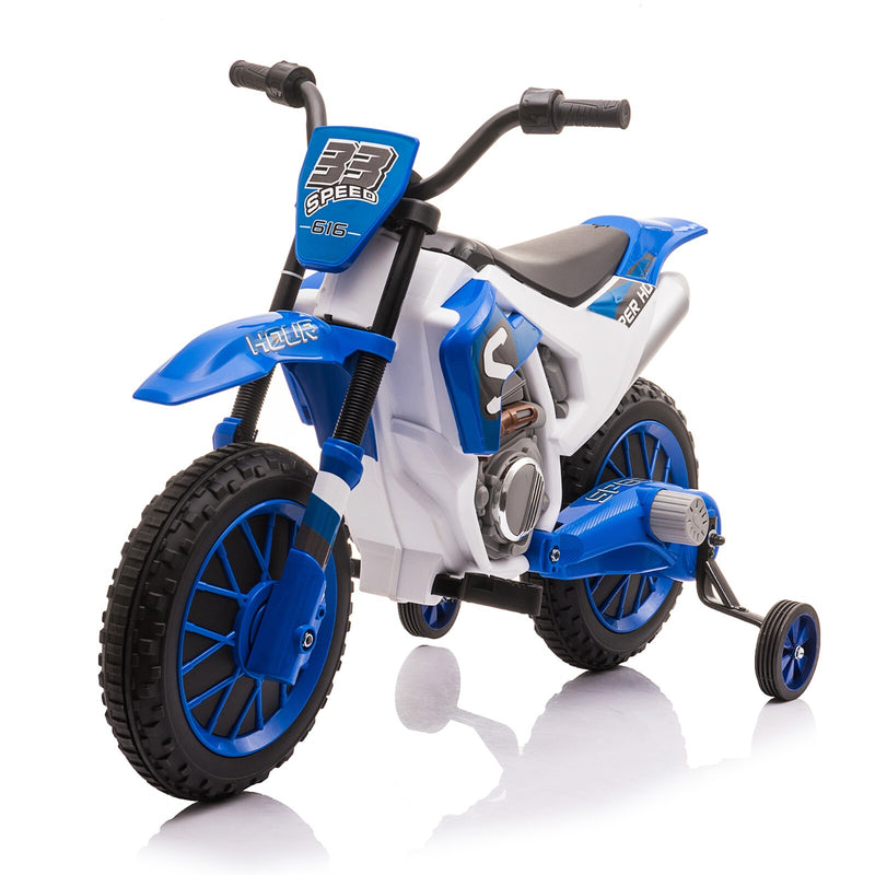 12V Battery-Powered Ride-On Dirt Bike with Training Wheels Magic Cars Variant 4