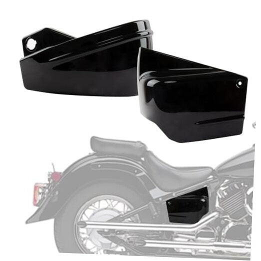 Left and Right Battery Side Panels for V Star 650 Motorcycle in Black Magic Cars 0
