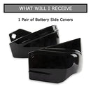 Left and Right Battery Side Panels for V Star 650 Motorcycle in Black Magic Cars 6