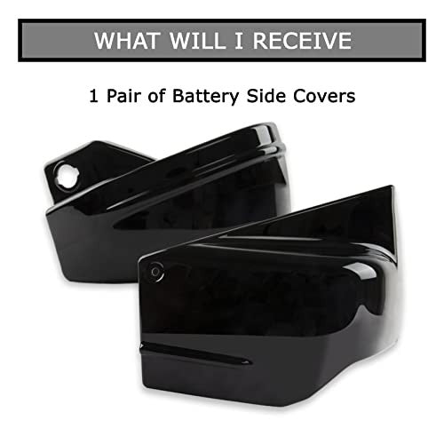 Left and Right Battery Side Panels for V Star 650 Motorcycle in Black Magic Cars 6