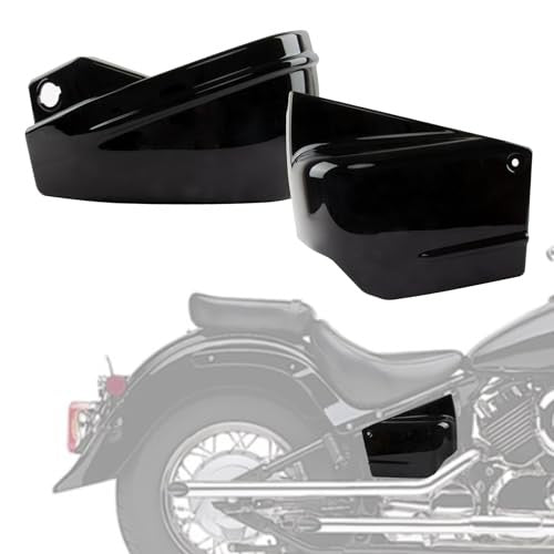 Black Left and Right Battery Side Panels for V Star 650 Motorcycle Magic Cars 2