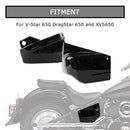 Black Left and Right Battery Side Panels for V Star 650 Motorcycle Magic Cars 4