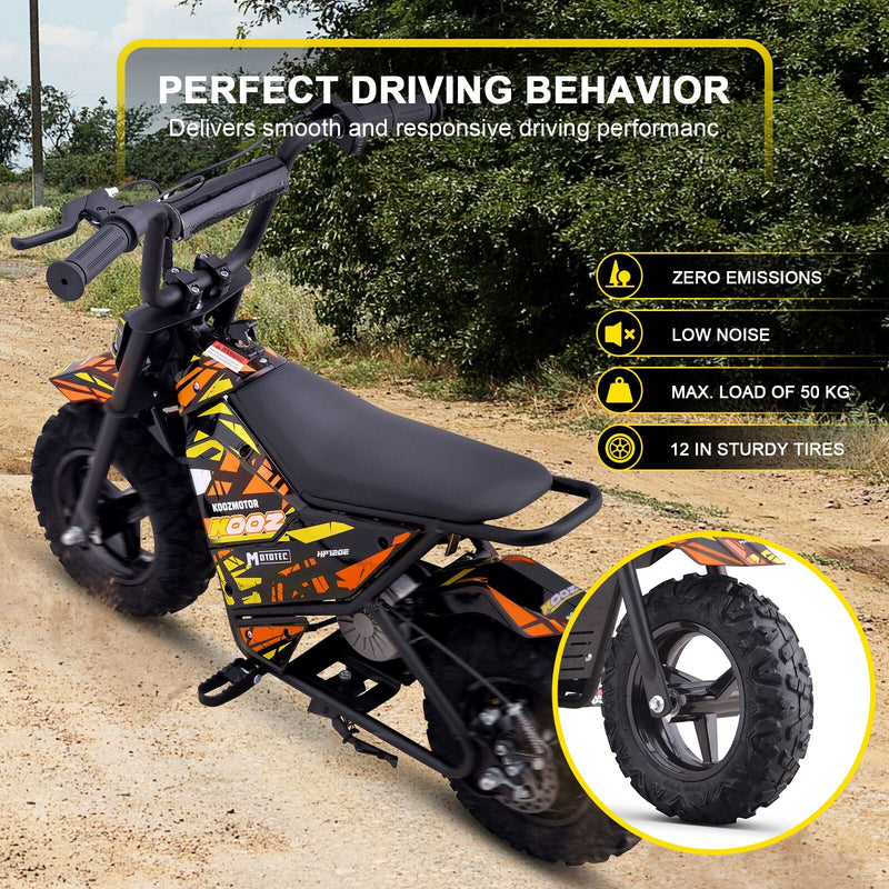 24V 250W Electric Mini Dirt Bike for Kids in Orange Ride-On Magic Cars 2