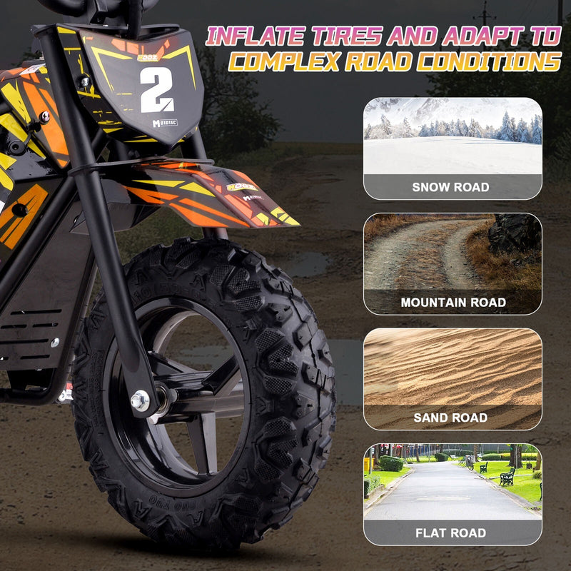 24V 250W Electric Mini Dirt Bike for Kids in Orange Ride-On Magic Cars 5