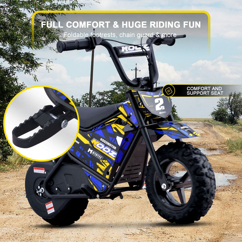 24V 250W Electric Lithium Mini Bike HP120E Blue, Speed up to 10 MPH Magic Cars 4