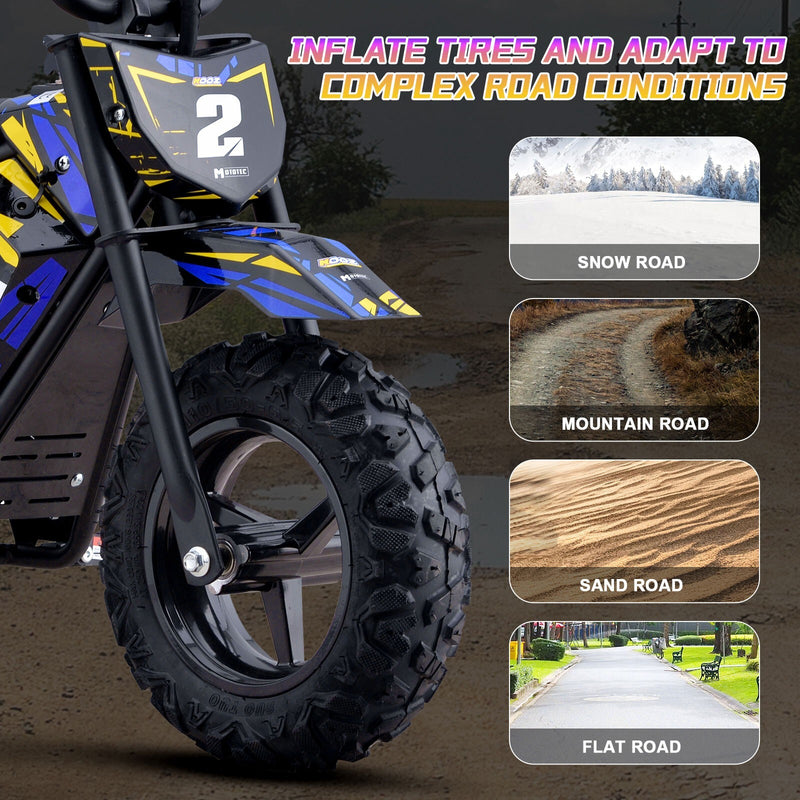 24V 250W Electric Lithium Mini Bike HP120E Blue, Speed up to 10 MPH Magic Cars 5