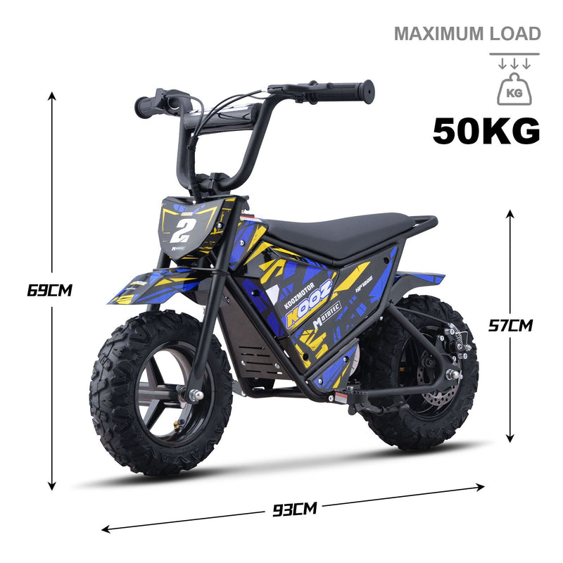 24V 250W Electric Lithium Mini Bike HP120E Blue, Speed up to 10 MPH Magic Cars 6